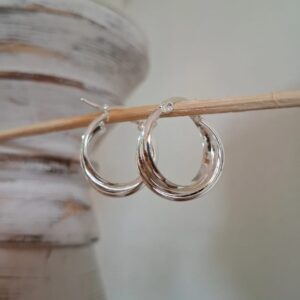 AROS ARGOLLA DOBLE ACERO BLANCO