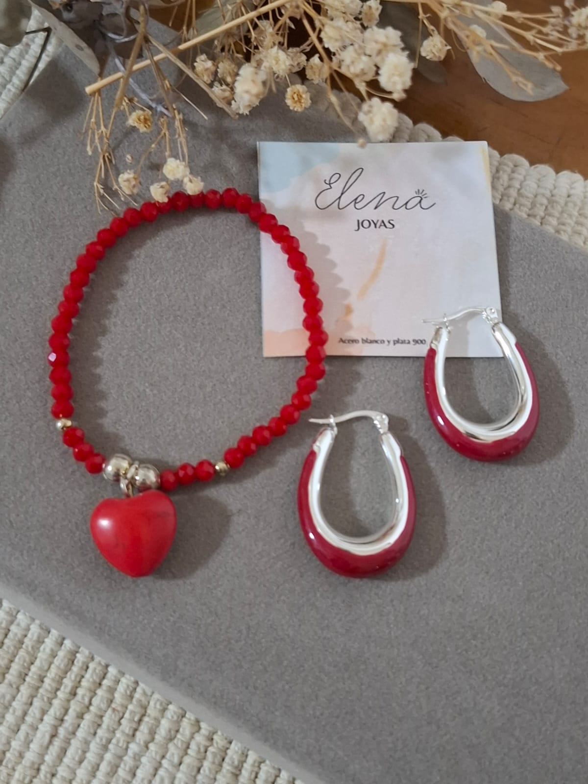 SET PULCERA + AROS ACERO BLANCO