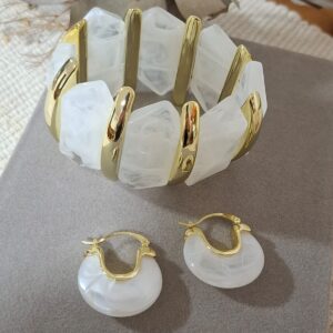 SET RAZALETE RESINA NATURAL + AROS